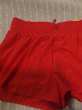 All In Motion Red Athletic Shorts with Elastic Waist
